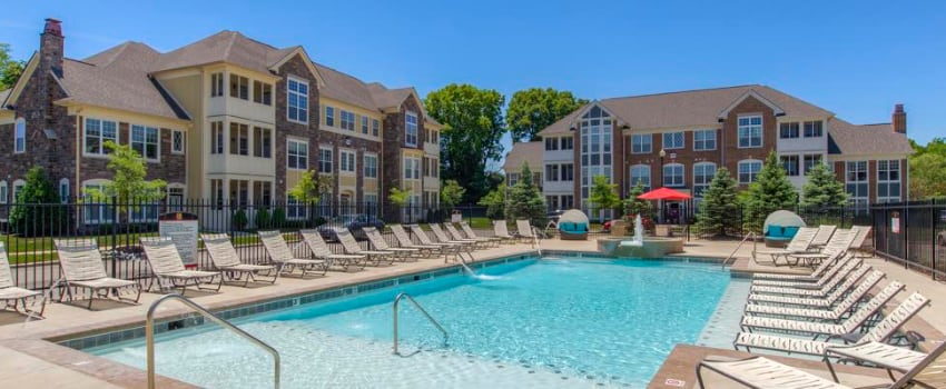 Swimming pool at Fishers apartment.